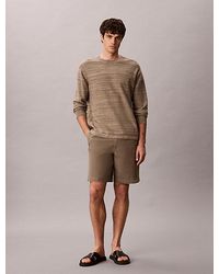 Calvin Klein - Korte Broek Met Trekkoord Van Katoen Canvas - Lyst
