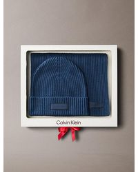 Calvin Klein - Cotton Scarf And Beanie Gift Set - Lyst