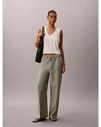 Calvin Klein - Soft Twill Drawstring Trousers - Lyst