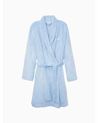 calvin klein plush shawl collar robe