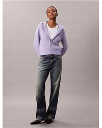 Calvin Klein - Ribbed Raglan Sleeve Hoodie - Lyst