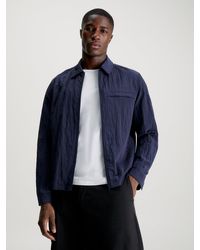 Calvin Klein - Crinkle Nylon Shirt Jacket - Lyst
