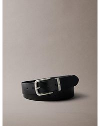 Calvin Klein - Tumbled Nappa Leather Belt - Lyst