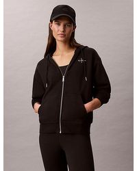 Calvin Klein - Cotton Terry Monogram Zip Hoodie - Lyst