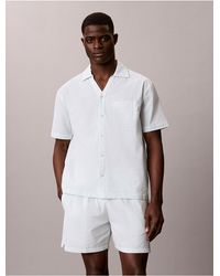Calvin Klein - Cotton Seersucker Pyjama Top - Lyst