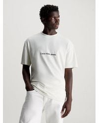 Calvin Klein - Relaxed T-shirt Met Logo Achter - Lyst