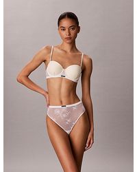 Calvin Klein - High Leg Thong Eternal Floral Lace - Lyst