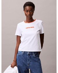 Calvin Klein - Baby T-Shirt Met Grafisch Logo - Lyst