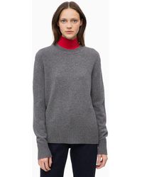Calvin Klein Trui Van Zuiver Kasjmier - Grijs