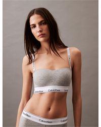 Calvin Klein - Modern Cotton Lightly Lined Bandeau Bra - Lyst