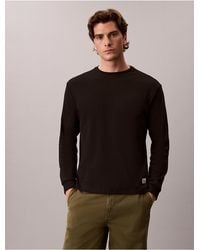 Calvin Klein - Calvin Klein Woven Monologo Waffle Crewneck Tee - Lyst