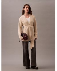 Calvin Klein - Brushed Wool Blend Cardigan - Lyst