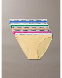 Calvin Klein - 5 Pack Low Rise Bikini Briefs Icon Logo - Lyst
