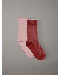 Calvin Klein - 2 Pack Logo Texture Crew Socks - Lyst
