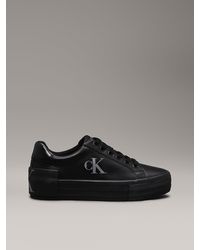 Calvin Klein - Leather Platform Trainers - Lyst