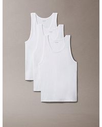 Calvin Klein - Cotton Stretch Blend 3-Pack Tank Top - Lyst