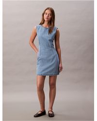 Calvin Klein - Open Back Cap Sleeve Dress - Lyst