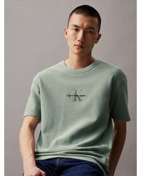Calvin Klein - T-shirt relaxed avec monogramme gaufré - Lyst