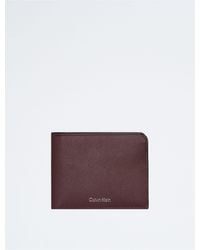 Calvin Klein - Saffiano Leather Card Case Bifold Wallet - Lyst
