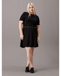 Calvin Klein - Plus Size Logo Tape Dress - Lyst