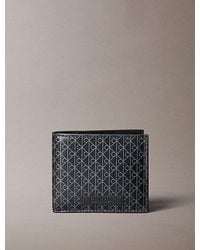 Calvin Klein - Allover Emblem Logo Bifold Wallet With Coin Pouch - Lyst