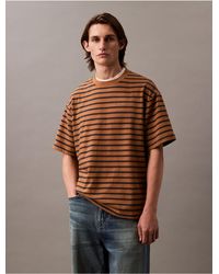 Calvin Klein - Calvin Klein Bold Stripe Jersey Relaxed Tee - Lyst