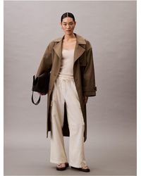 Calvin Klein - Calvin Klein Linen Blend Cargo Pants - Lyst