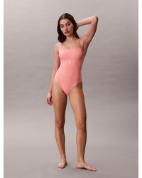 Calvin Klein - Scoop Neck Swimsuit - Lyst