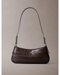 Calvin Klein - Monogram Crocodile Shoulder Bag - Lyst