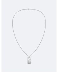Calvin Klein - Organic Rectangle Shape Pendant Necklace - Lyst