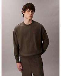 Calvin Klein - Relaxed Premium Fleece Sweatshirt - Lyst