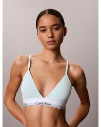 Calvin Klein - Lightly Lined Triangle Bralette - Lyst