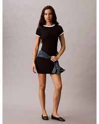 Calvin Klein - Jeans Soft Stretch Cotton T-Shirt Dress - Lyst