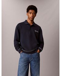 Calvin Klein - Jeans Embroidered Logo Polo Sweatshirt - Lyst