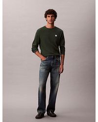 Calvin Klein - Wafel-T-Shirt Met Lange Mouwen - Lyst