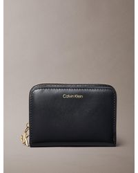 Calvin Klein - Leather Rfid Monogram Charm Wallet - Lyst