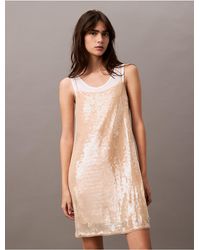 Calvin Klein - Calvin Klein Sequin Mini Dress - Lyst