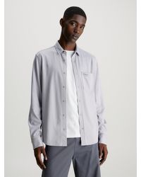 Calvin Klein - Chemise slim en jersey de coton - Lyst