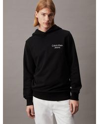 Calvin Klein - Sweat-shirt à capuche en tissu éponge avec logo graphique - Lyst