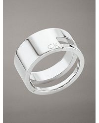Calvin Klein - Minimalistische Roestvrijstalen Ring - Lyst