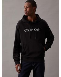 Calvin Klein - Felpa Con Cappuccio E Logo Dal Taglio Relaxed - Lyst
