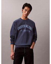 Calvin Klein - Jeans Terry Logo Graphic Relaxed Sweatshirt - Lyst