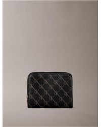Calvin Klein - Coated Monogram Zip Flap Wallet - Lyst