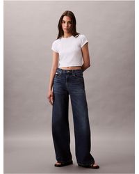 Calvin Klein - Wide Leg Jeans - Lyst