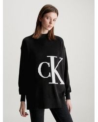 Calvin Klein - Jersey holgado de algodón con monograma - Lyst