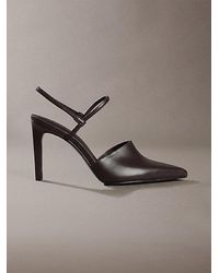 Calvin Klein - Leren Slingback Stiletto Pumps - Lyst