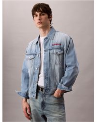 Calvin Klein - Chain Stitch Logo 90's Denim Jacket - Lyst