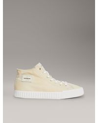 Calvin Klein - Washed Canvas High-Top Trainers - Lyst