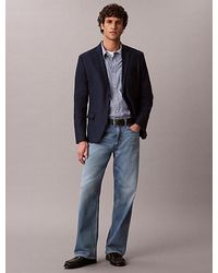 Calvin Klein - Slim Linen Blend Blazer - Lyst