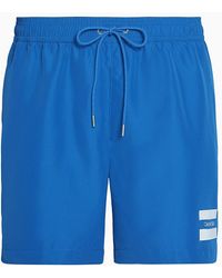 Calvin Klein Ba�ador de largo medio con cord�n - Core Statement - Azul